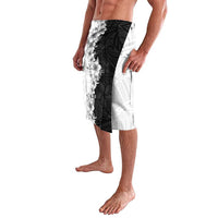 Hawaii Hibiscus Flowers Lavalava Grayscale Polynesian Pattern