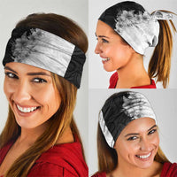 Hawaii Hibiscus Flowers Neck Gaiter Grayscale Polynesian Pattern