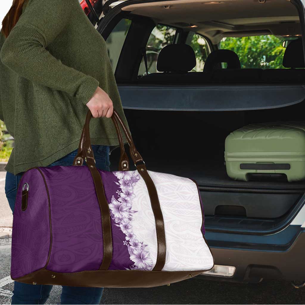 Hawaii Hibiscus Flowers Travel Bag Purple Polynesian Pattern LT05 - Polynesian Pride