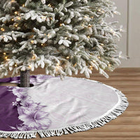 Hawaii Hibiscus Flowers Tree Skirt Purple Polynesian Pattern