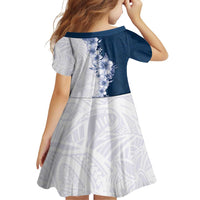 Hawaii Hibiscus Flowers Family Matching Summer Maxi Dress and Hawaiian Shirt Blue Polynesian Pattern