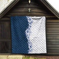 Hawaii Hibiscus Flowers Quilt Blue Polynesian Pattern