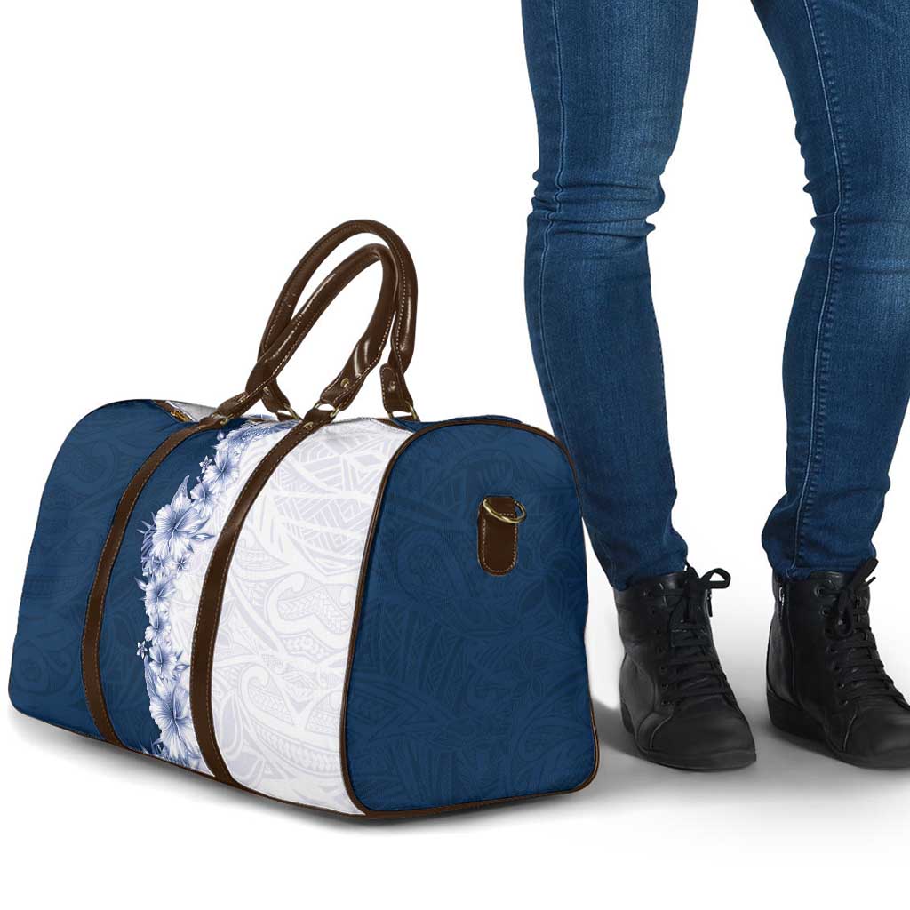 Hawaii Hibiscus Flowers Travel Bag Blue Polynesian Pattern LT05 - Polynesian Pride
