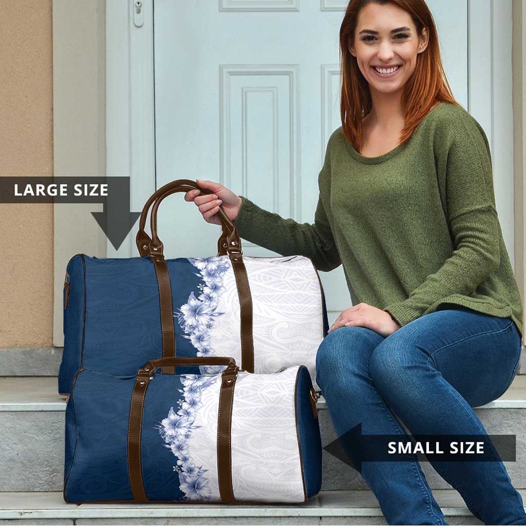 Hawaii Hibiscus Flowers Travel Bag Blue Polynesian Pattern LT05 - Polynesian Pride