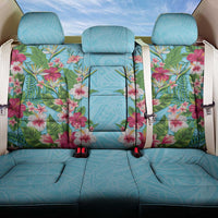 Hawaii Tropical Flowers Back Car Seat Cover Sky Blue Polynesian Tattoo Art LT05 One Size Blue - Polynesian Pride