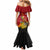 Personalized Papua New Guinea Mermaid Dress Bird Of Paradise Hibiscus With Motuan Pattern LT05 - Polynesian Pride