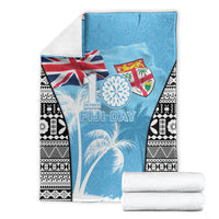 Fiji Day 2026 Blanket Masi Tapa Pattern With Palm Tree LT05 - Polynesian Pride