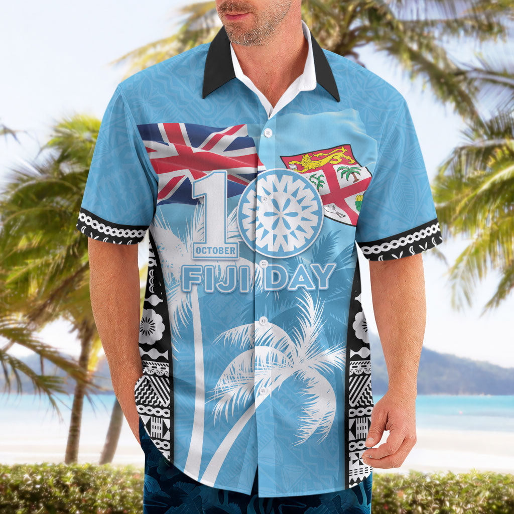 Personalised Fiji Day 2026 Hawaiian Shirt Masi Tapa Pattern With Palm Tree LT05 - Polynesian Pride