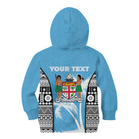 Personalised Fiji Day 2026 Kid Hoodie Masi Tapa Pattern With Palm Tree LT05 - Polynesian Pride