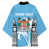 Personalised Fiji Day 2026 Kimono Masi Tapa Pattern With Palm Tree LT05 - Polynesian Pride