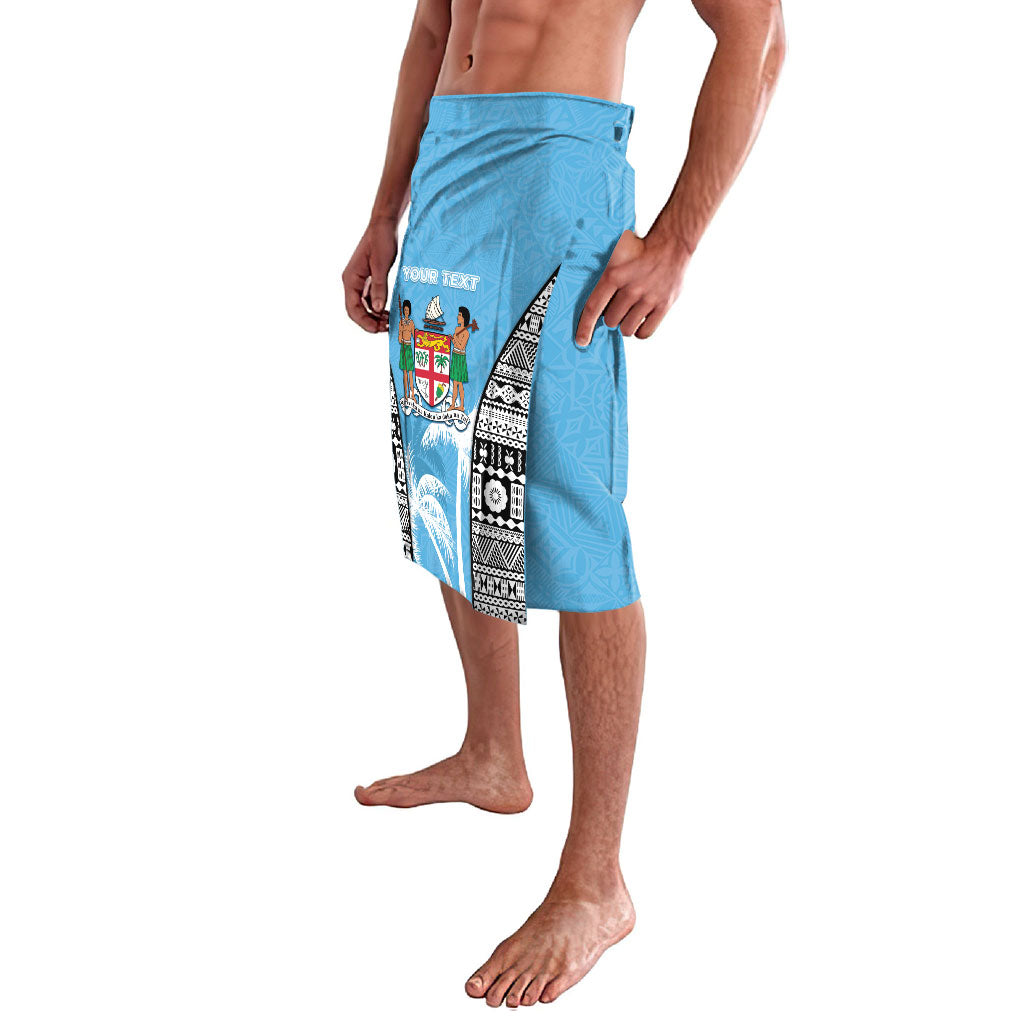 Personalised Fiji Day 2026 Lavalava Masi Tapa Pattern With Palm Tree LT05 - Polynesian Pride