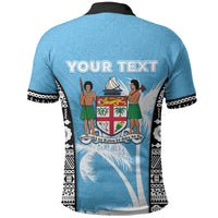 Personalised Fiji Day 2026 Polo Shirt Masi Tapa Pattern With Palm Tree LT05 - Polynesian Pride
