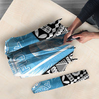 Fiji Day 2026 Umbrella Masi Tapa Pattern With Palm Tree LT05 - Polynesian Pride