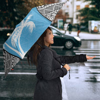 Fiji Day 2026 Umbrella Masi Tapa Pattern With Palm Tree LT05 - Polynesian Pride