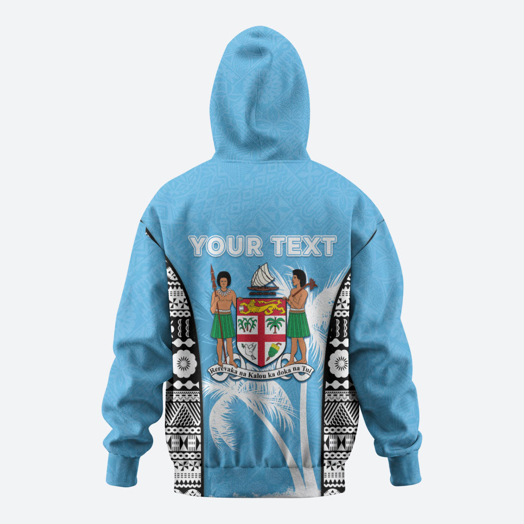 Personalised Fiji Day 2026 Zip Hoodie Masi Tapa Pattern With Palm Tree LT05 - Polynesian Pride