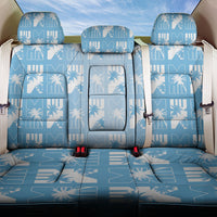 Bula Fiji Back Car Seat Cover Blue Makare Masi Tapa Pattern LT05 One Size Blue - Polynesian Pride