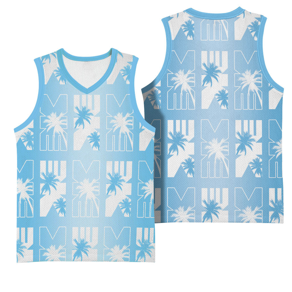 Bula Fiji Basketball Jersey Blue Makare Masi Tapa Pattern LT05 - Polynesian Pride