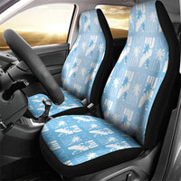 Bula Fiji Car Seat Cover Blue Makare Masi Tapa Pattern LT05 - Polynesian Pride