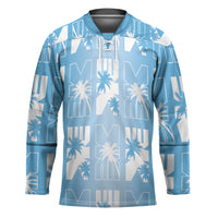 Bula Fiji Hockey Jersey Blue Makare Masi Tapa Pattern LT05 Unisex Blue - Polynesian Pride
