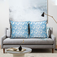 Bula Fiji Pillow Cover Blue Makare Masi Tapa Pattern LT05 - Polynesian Pride