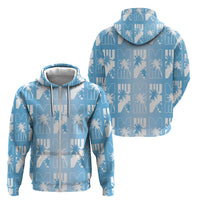 Bula Fiji Zip Hoodie Blue Makare Masi Tapa Pattern LT05 - Polynesian Pride