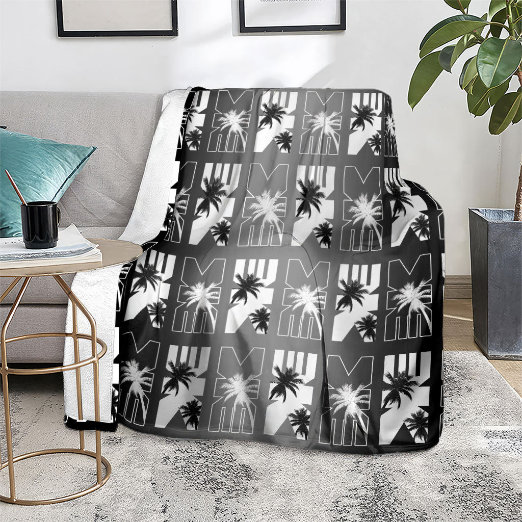 Bula Fiji Blanket Black Makare Masi Tapa Pattern LT05 - Polynesian Pride
