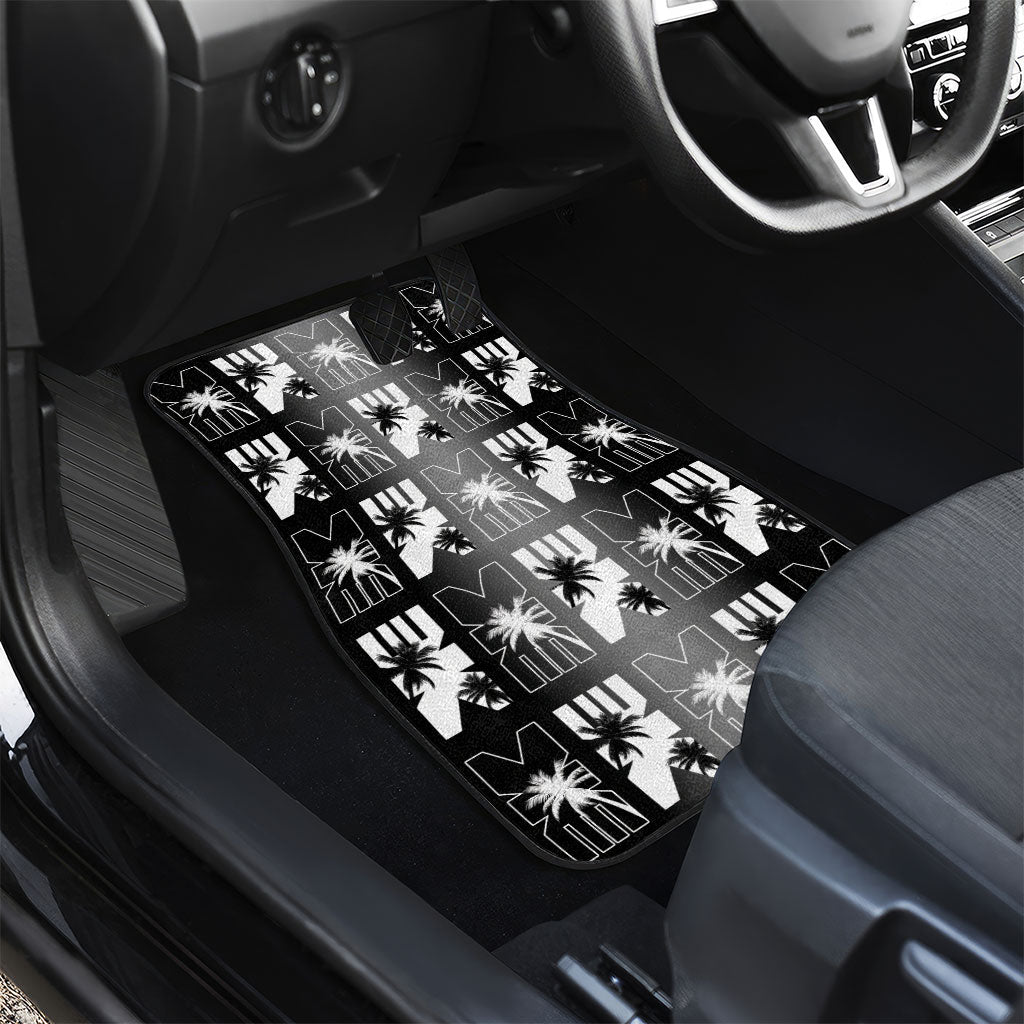 Bula Fiji Car Mats Black Makare Masi Tapa Pattern LT05 - Polynesian Pride