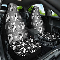 Bula Fiji Car Seat Cover Black Makare Masi Tapa Pattern LT05 One Size Black - Polynesian Pride