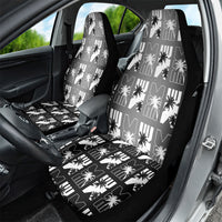 Bula Fiji Car Seat Cover Black Makare Masi Tapa Pattern LT05 - Polynesian Pride