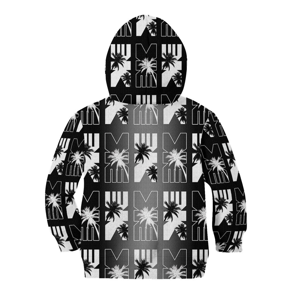 Bula Fiji Kid Hoodie Black Makare Masi Tapa Pattern LT05 - Polynesian Pride