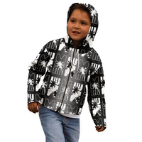 Bula Fiji Kid Hoodie Black Makare Masi Tapa Pattern LT05 - Polynesian Pride