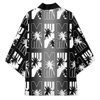 Bula Fiji Kimono Black Makare Masi Tapa Pattern LT05 - Polynesian Pride