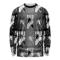 Bula Fiji Long Sleeve Shirt Black Makare Masi Tapa Pattern LT05 Unisex Black - Polynesian Pride