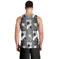 Bula Fiji Men Tank Top Black Makare Masi Tapa Pattern LT05 - Polynesian Pride
