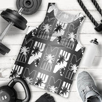 Bula Fiji Men Tank Top Black Makare Masi Tapa Pattern LT05 - Polynesian Pride