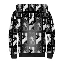 Bula Fiji Sherpa Hoodie Black Makare Masi Tapa Pattern LT05 - Polynesian Pride