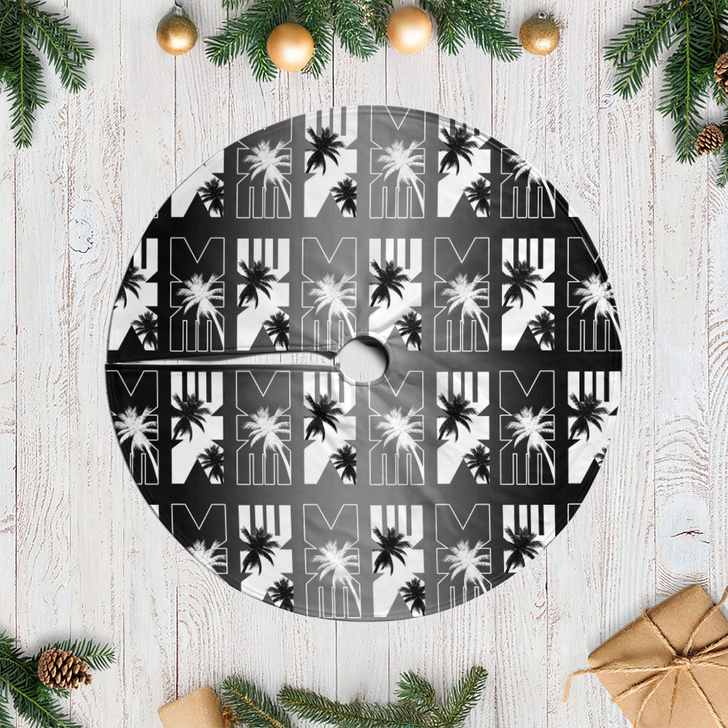 Bula Fiji Tree Skirt Black Makare Masi Tapa Pattern