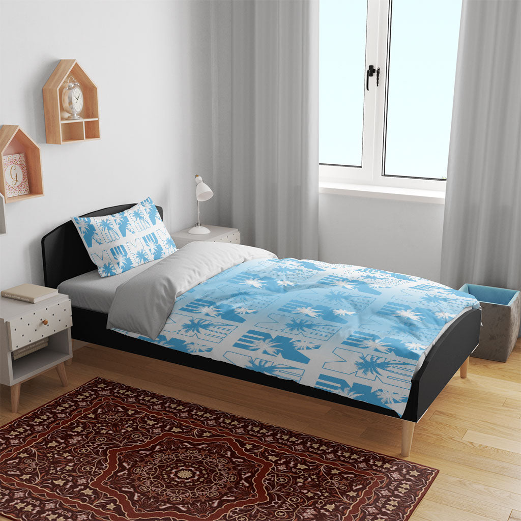 Bula Fiji Bedding Set White Makare Masi Tapa Pattern LT05 - Polynesian Pride