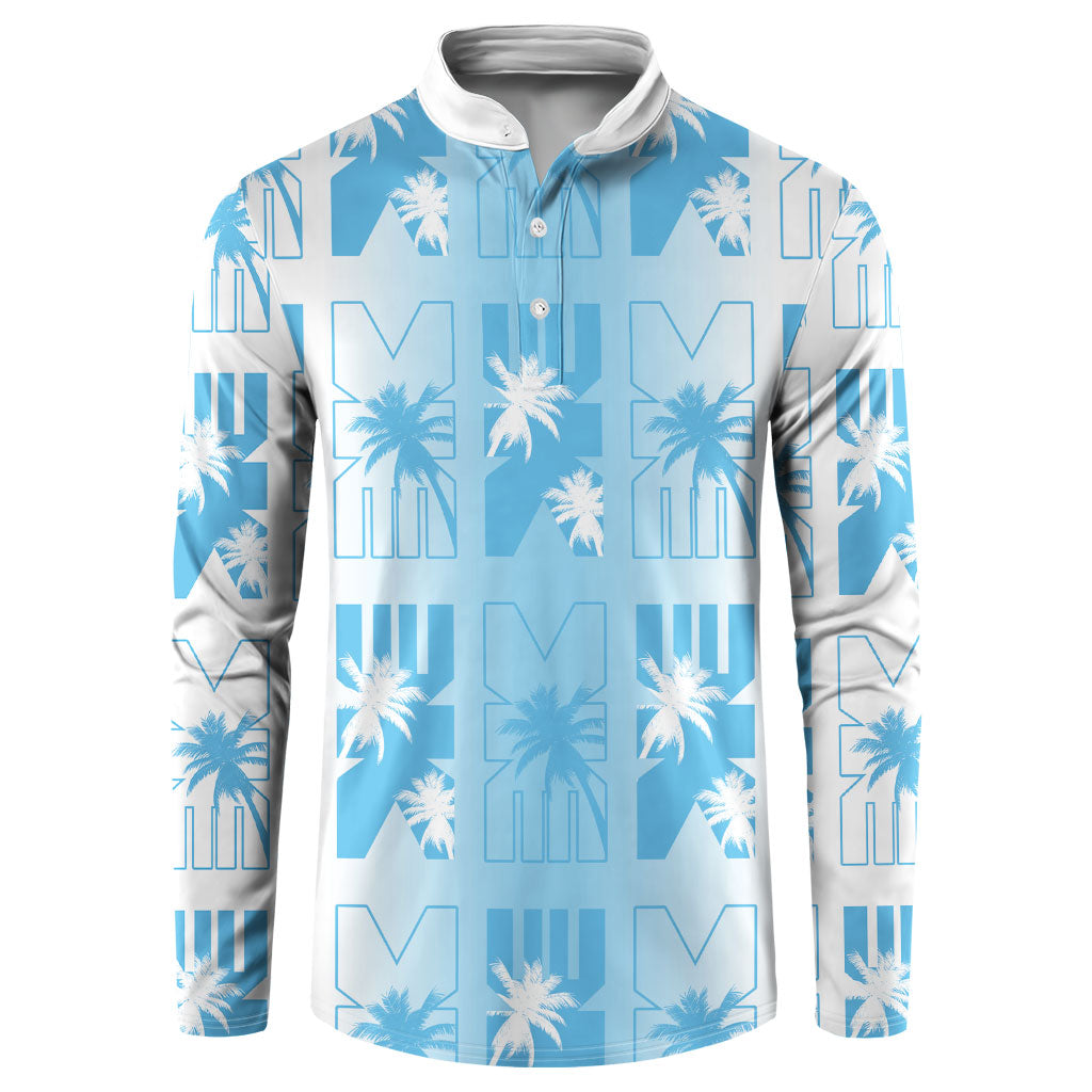 Bula Fiji Button Sweatshirt White Makare Masi Tapa Pattern LT05 White - Polynesian Pride
