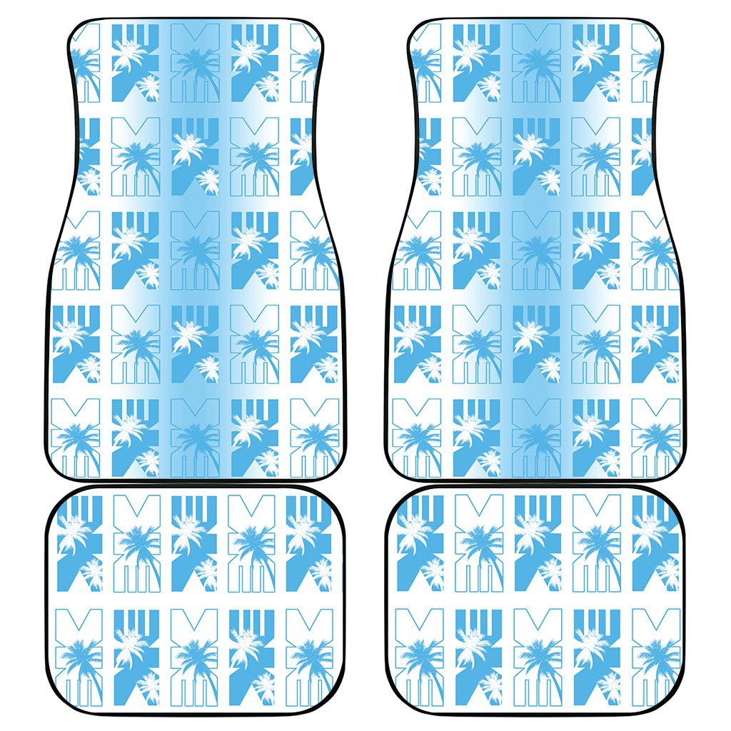 Bula Fiji Car Mats White Makare Masi Tapa Pattern LT05 - Polynesian Pride