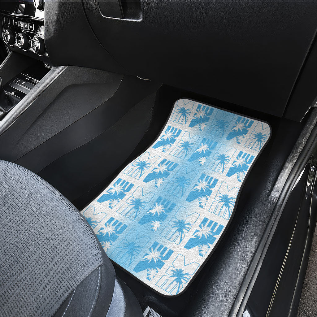 Bula Fiji Car Mats White Makare Masi Tapa Pattern LT05 - Polynesian Pride
