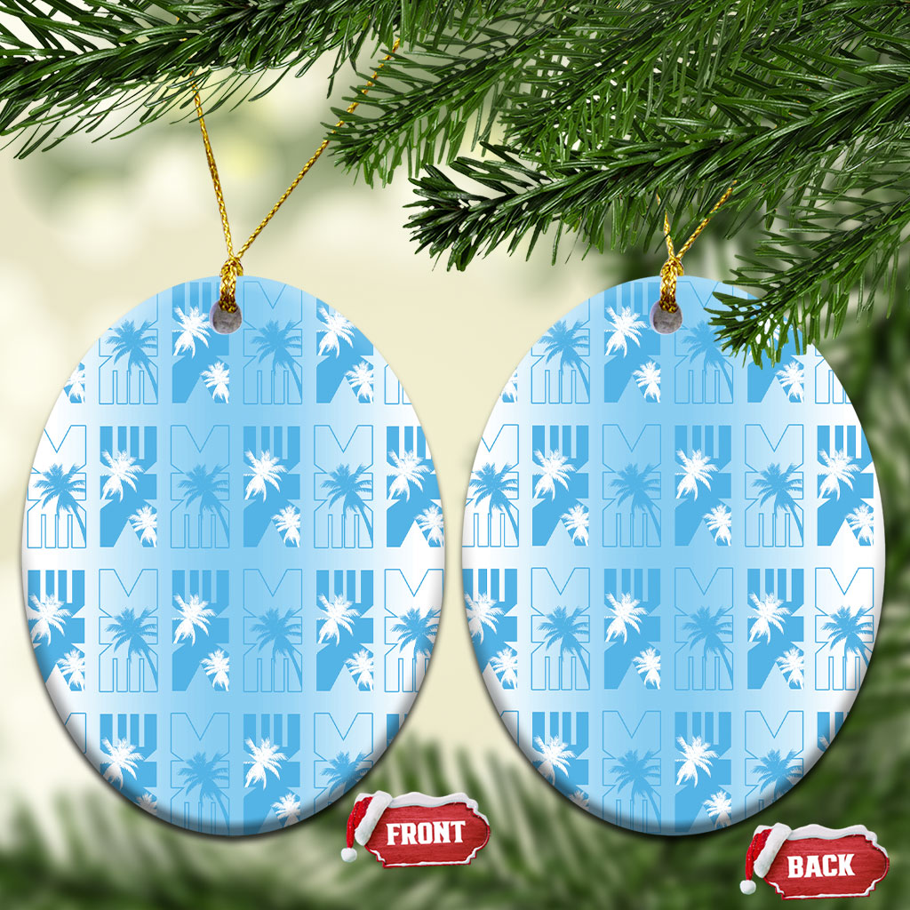 Bula Fiji Ceramic Ornament White Makare Masi Tapa Pattern