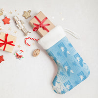 Bula Fiji Christmas Stocking White Makare Masi Tapa Pattern
