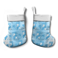 Bula Fiji Christmas Stocking White Makare Masi Tapa Pattern