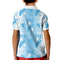 Bula Fiji Kid Polo Shirt White Makare Masi Tapa Pattern LT05 - Polynesian Pride