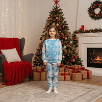 Bula Fiji Christmas Pajama Set White Makare Masi Tapa Pattern