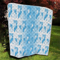 Bula Fiji Quilt White Makare Masi Tapa Pattern LT05 - Polynesian Pride