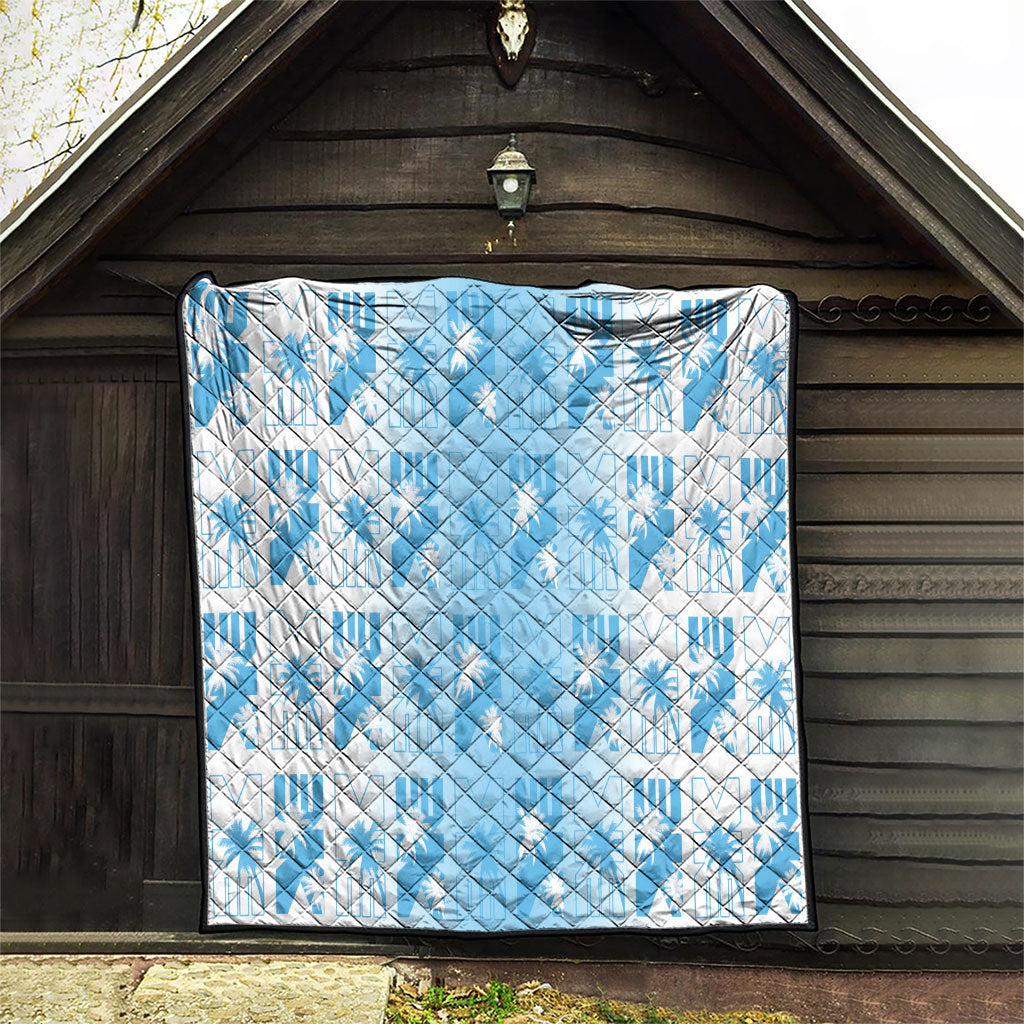 Bula Fiji Quilt White Makare Masi Tapa Pattern LT05 - Polynesian Pride