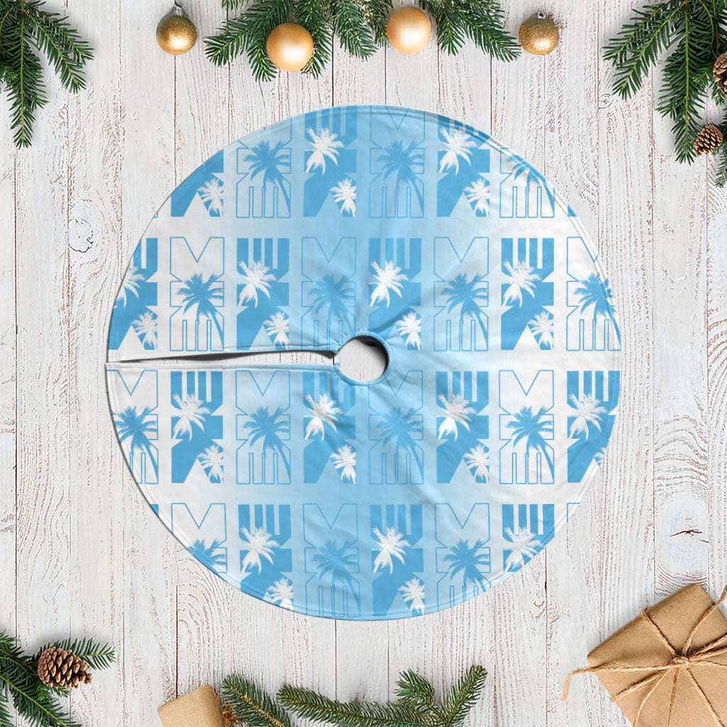 Bula Fiji Tree Skirt White Makare Masi Tapa Pattern