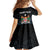 Personalised Happy Fiji Day 1970 Kid Short Sleeve Dress Flag Grunge Style